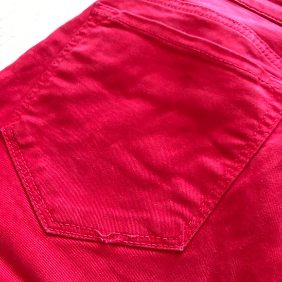 J Brand 811 Mid Rise Skinny Leg Pants in Bright Red Size 26 - Picture 6 of 14
